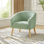 Fauteuil Boucle Barrel, une place – Sauge / Noir / Ivoire / Gris / Bleu