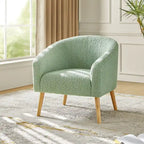 Fauteuil Boucle Barrel, une place – Sauge / Noir / Ivoire / Gris / Bleu