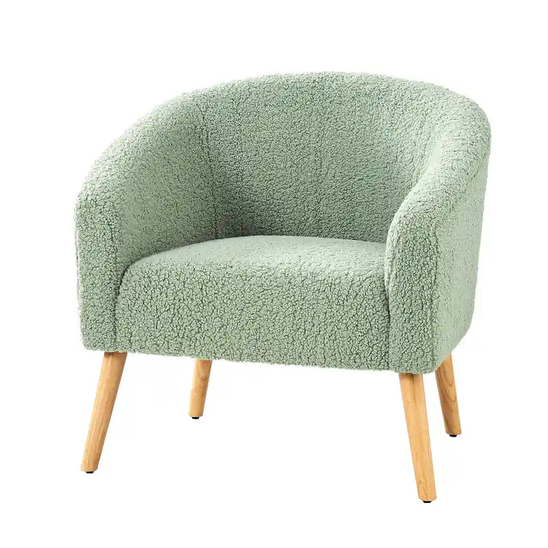 Fauteuil Boucle Barrel, une place – Sauge / Noir / Ivoire / Gris / Bleu
