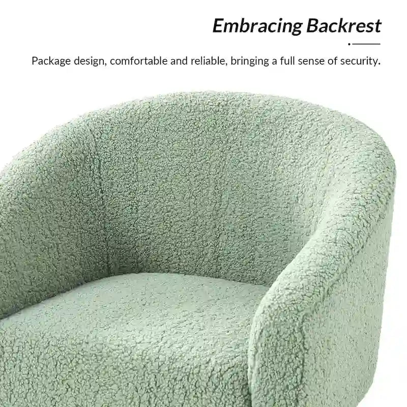 Fauteuil Boucle Barrel, une place – Sauge / Noir / Ivoire / Gris / Bleu