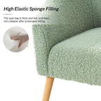 Fauteuil Boucle Barrel, une place – Sauge / Noir / Ivoire / Gris / Bleu