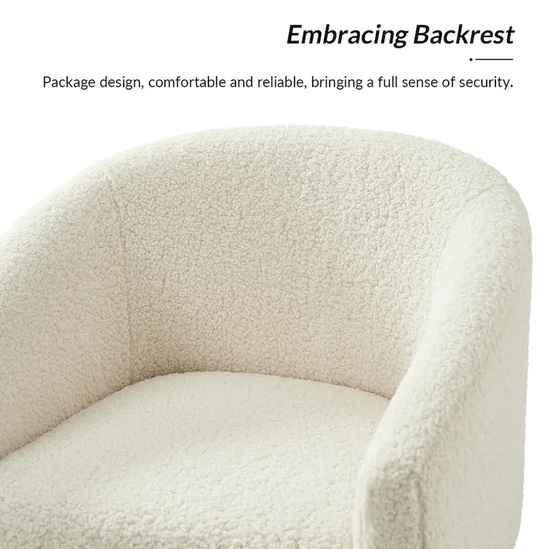 Fauteuil Boucle Barrel, une place – Sauge / Noir / Ivoire / Gris / Bleu