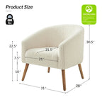 Fauteuil Boucle Barrel, une place – Sauge / Noir / Ivoire / Gris / Bleu