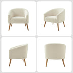Fauteuil Boucle Barrel, une place – Sauge / Noir / Ivoire / Gris / Bleu