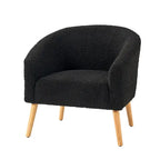 Fauteuil Boucle Barrel, une place – Sauge / Noir / Ivoire / Gris / Bleu