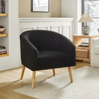 Fauteuil Boucle Barrel, une place – Sauge / Noir / Ivoire / Gris / Bleu