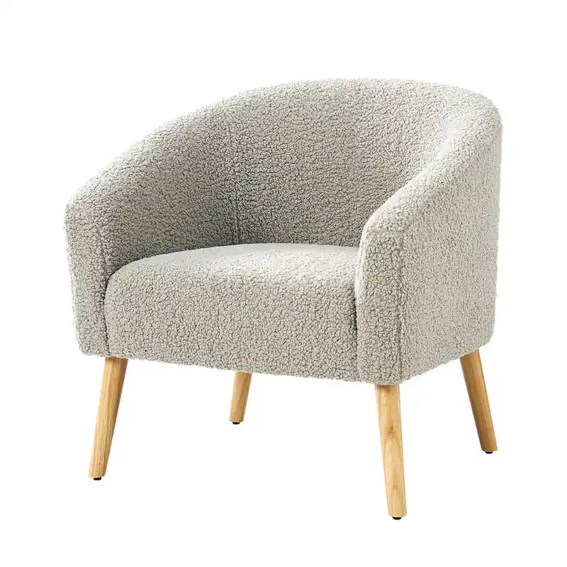 Fauteuil Boucle Barrel, une place – Sauge / Noir / Ivoire / Gris / Bleu