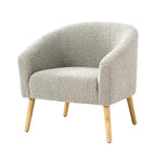 Fauteuil Boucle Barrel, une place – Sauge / Noir / Ivoire / Gris / Bleu