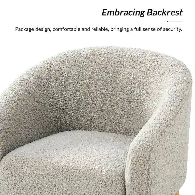 Fauteuil Boucle Barrel, une place – Sauge / Noir / Ivoire / Gris / Bleu