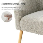 Fauteuil Boucle Barrel, une place – Sauge / Noir / Ivoire / Gris / Bleu