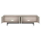 Meuble TV bas pour téléviseurs jusqu'à 75" – Noir veiné / Blanc / Aulne Blanc, 176,5 cm L