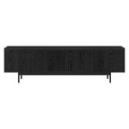 Meuble TV bas pour téléviseurs jusqu'à 75" – Noir veiné / Blanc / Aulne Blanc, 176,5 cm L