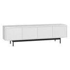 Meuble TV bas pour téléviseurs jusqu'à 75" – Noir veiné / Blanc / Aulne Blanc, 176,5 cm L