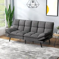 Canapé convertible futon gris/noir, 2 places