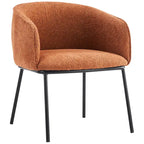 Fauteuil à accoudoirs Boucle Barrel – Gris / Blanc / Gris clair / Jaune / Vert / Orange, une place