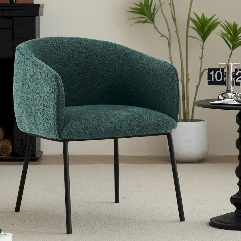 Fauteuil à accoudoirs Boucle Barrel – Gris / Blanc / Gris clair / Jaune / Vert / Orange, une place