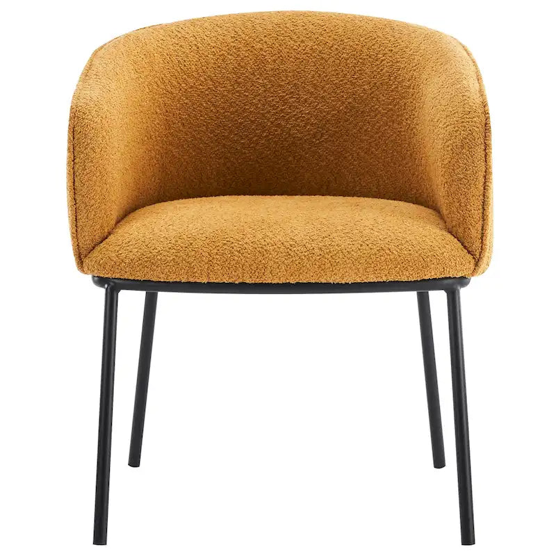 Fauteuil à accoudoirs Boucle Barrel – Gris / Blanc / Gris clair / Jaune / Vert / Orange, une place