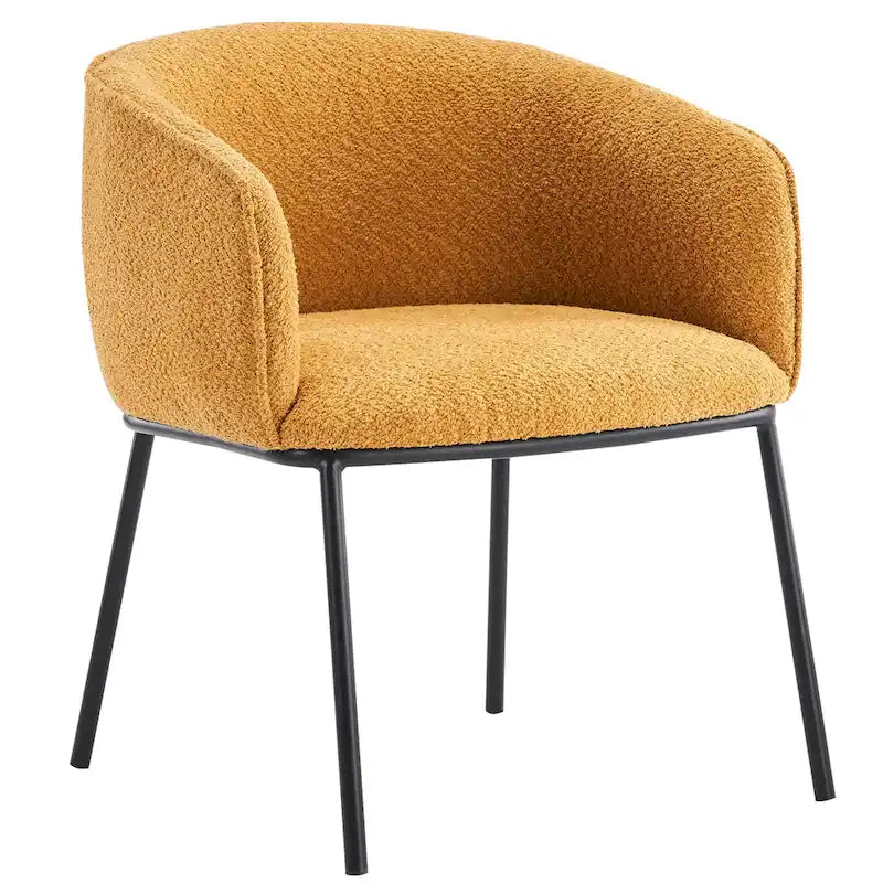 Fauteuil à accoudoirs Boucle Barrel – Gris / Blanc / Gris clair / Jaune / Vert / Orange, une place