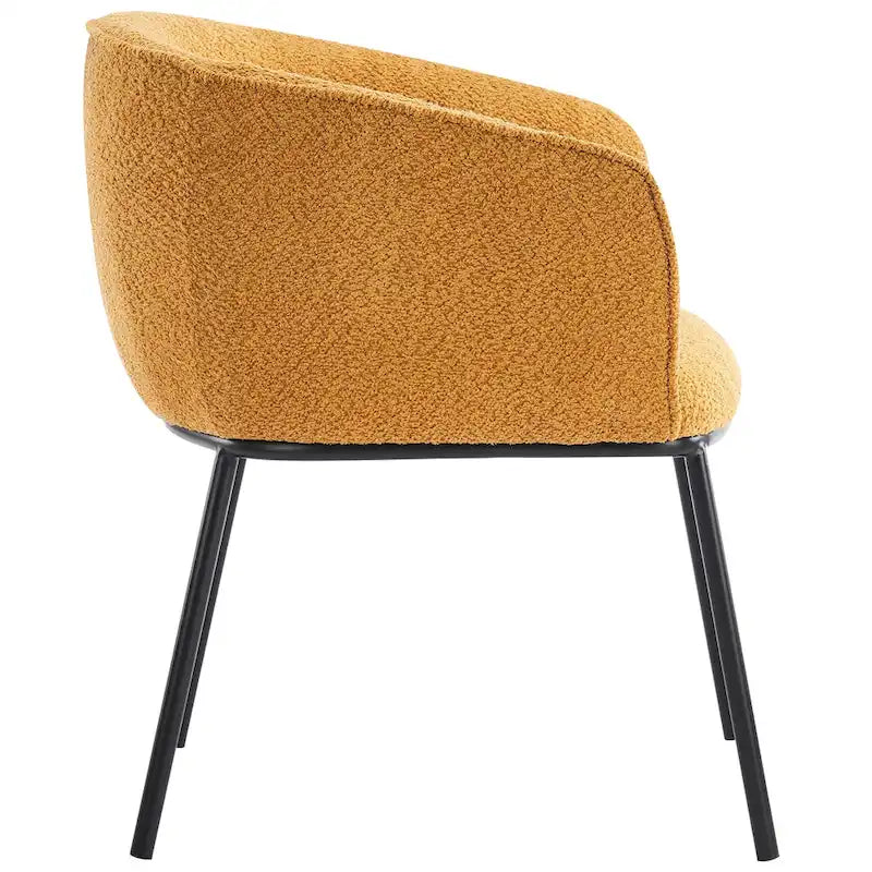 Fauteuil à accoudoirs Boucle Barrel – Gris / Blanc / Gris clair / Jaune / Vert / Orange, une place