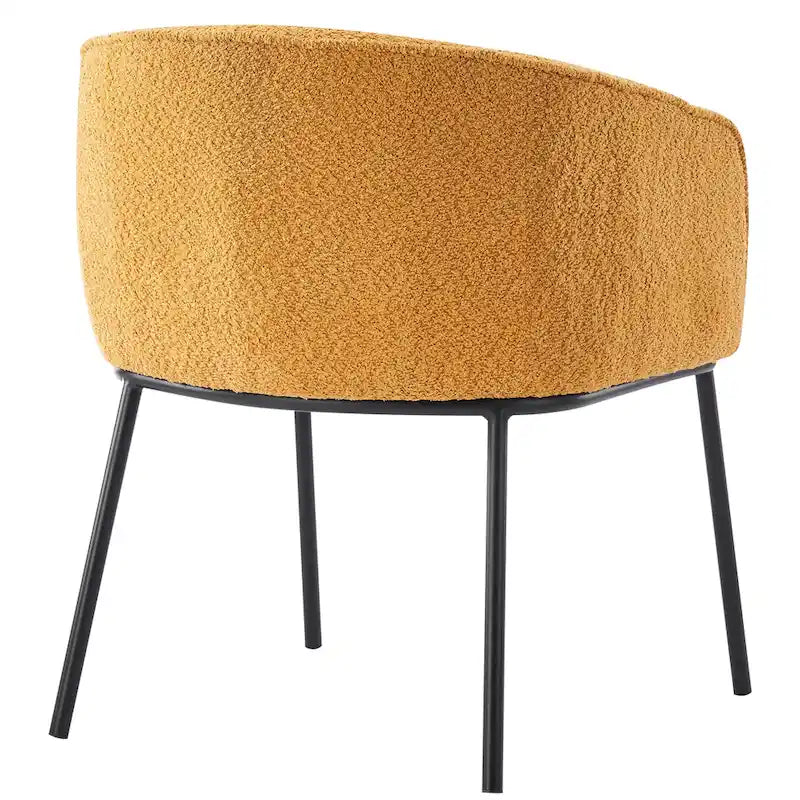 Fauteuil à accoudoirs Boucle Barrel – Gris / Blanc / Gris clair / Jaune / Vert / Orange, une place