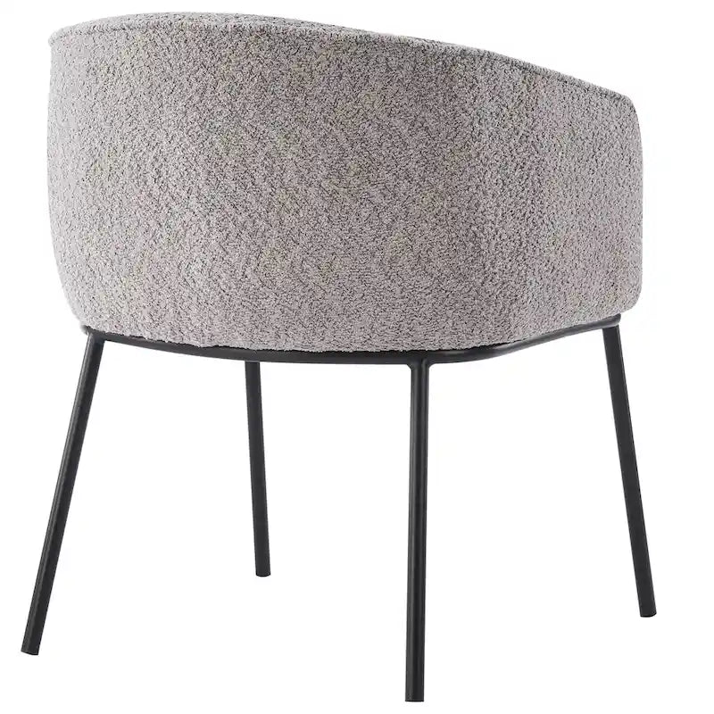 Fauteuil à accoudoirs Boucle Barrel – Gris / Blanc / Gris clair / Jaune / Vert / Orange, une place
