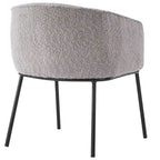 Fauteuil à accoudoirs Boucle Barrel – Gris / Blanc / Gris clair / Jaune / Vert / Orange, une place