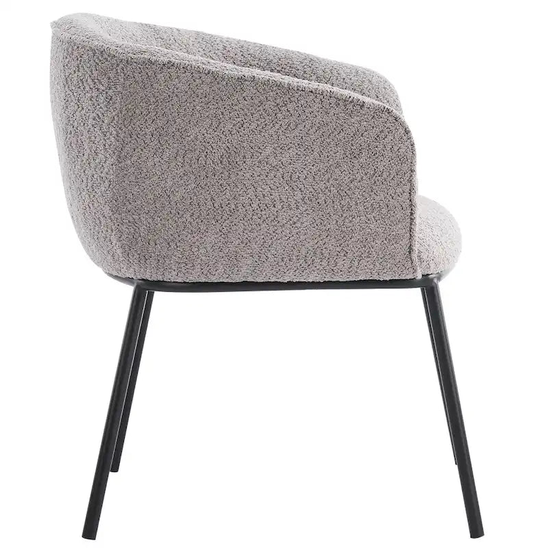 Fauteuil à accoudoirs Boucle Barrel – Gris / Blanc / Gris clair / Jaune / Vert / Orange, une place