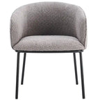 Fauteuil à accoudoirs Boucle Barrel – Gris / Blanc / Gris clair / Jaune / Vert / Orange, une place