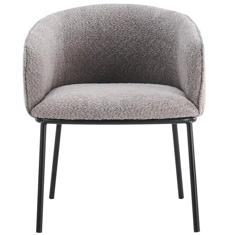 Fauteuil à accoudoirs Boucle Barrel – Gris / Blanc / Gris clair / Jaune / Vert / Orange, une place