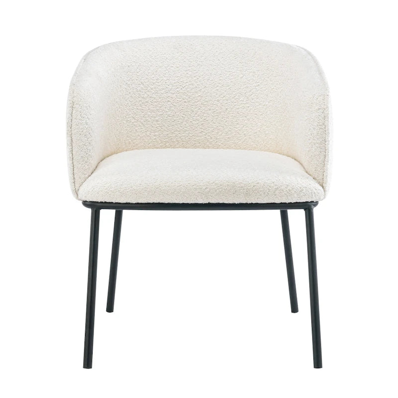 Fauteuil à accoudoirs Boucle Barrel – Gris / Blanc / Gris clair / Jaune / Vert / Orange, une place