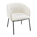 Fauteuil à accoudoirs Boucle Barrel – Gris / Blanc / Gris clair / Jaune / Vert / Orange, une place