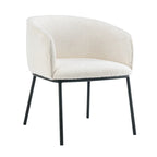 Fauteuil à accoudoirs Boucle Barrel – Gris / Blanc / Gris clair / Jaune / Vert / Orange, une place