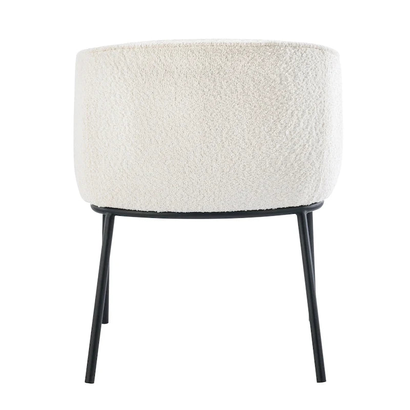 Fauteuil à accoudoirs Boucle Barrel – Gris / Blanc / Gris clair / Jaune / Vert / Orange, une place