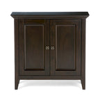 Armoire basse de rangement transitoire avec 2 portes – Brun foncé / Gris vieilli / Brun hickory