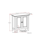 Armoire basse de rangement transitoire avec 2 portes – Brun foncé / Gris vieilli / Brun hickory