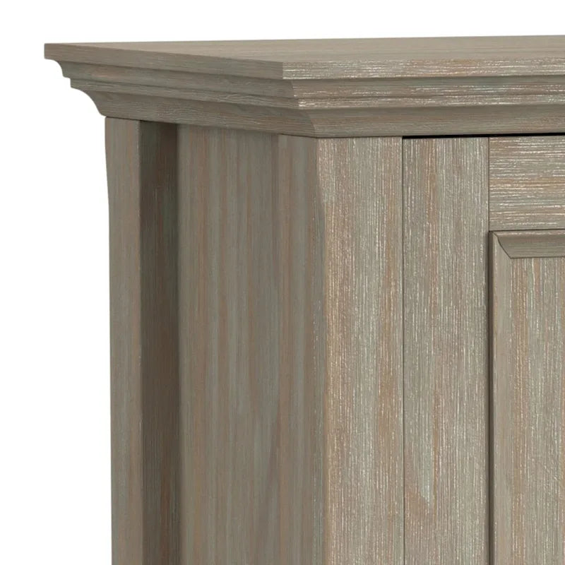 Armoire basse de rangement transitoire avec 2 portes – Brun foncé / Gris vieilli / Brun hickory