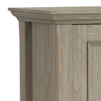Armoire basse de rangement transitoire avec 2 portes – Brun foncé / Gris vieilli / Brun hickory
