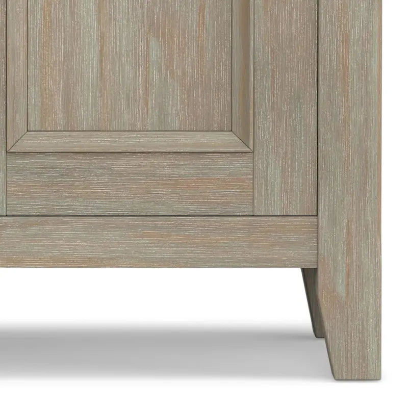 Armoire basse de rangement transitoire avec 2 portes – Brun foncé / Gris vieilli / Brun hickory