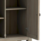 Armoire basse de rangement transitoire avec 2 portes – Brun foncé / Gris vieilli / Brun hickory