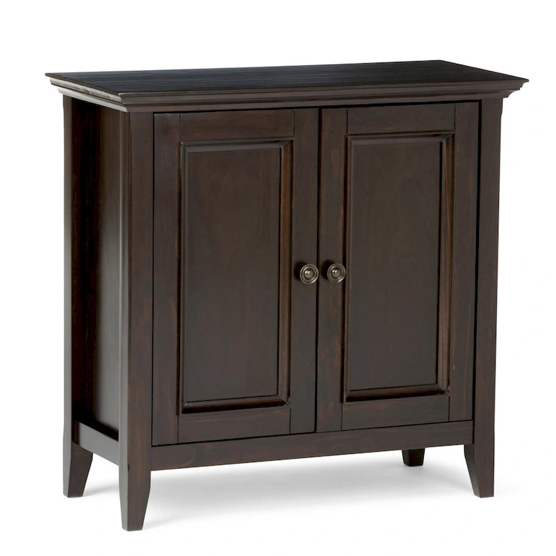 Armoire basse de rangement transitoire avec 2 portes – Brun foncé / Gris vieilli / Brun hickory