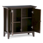 Armoire basse de rangement transitoire avec 2 portes – Brun foncé / Gris vieilli / Brun hickory