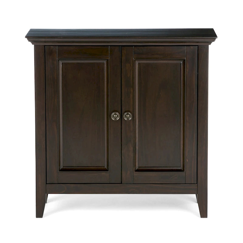 Armoire basse de rangement transitoire avec 2 portes – Brun foncé / Gris vieilli / Brun hickory
