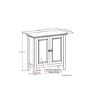 Armoire basse de rangement transitoire avec 2 portes – Brun foncé / Gris vieilli / Brun hickory