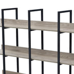 Étagère ouverte à 5 niveaux, style industriel, plusieurs coloris, MDF et acier