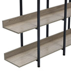 Étagère ouverte à 5 niveaux, style industriel, plusieurs coloris, MDF et acier