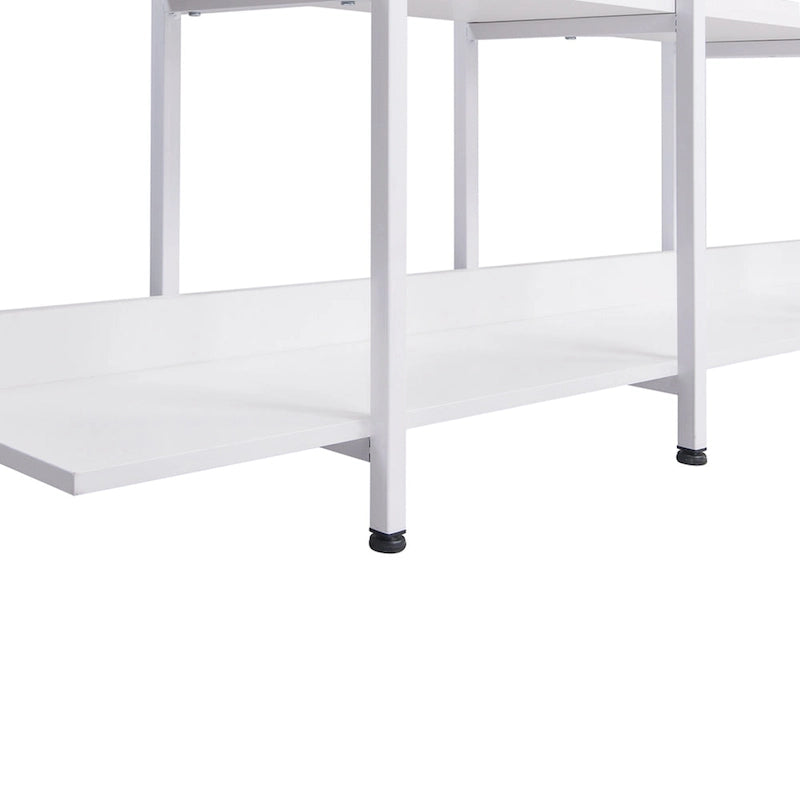 Étagère ouverte à 5 niveaux, style industriel, plusieurs coloris, MDF et acier