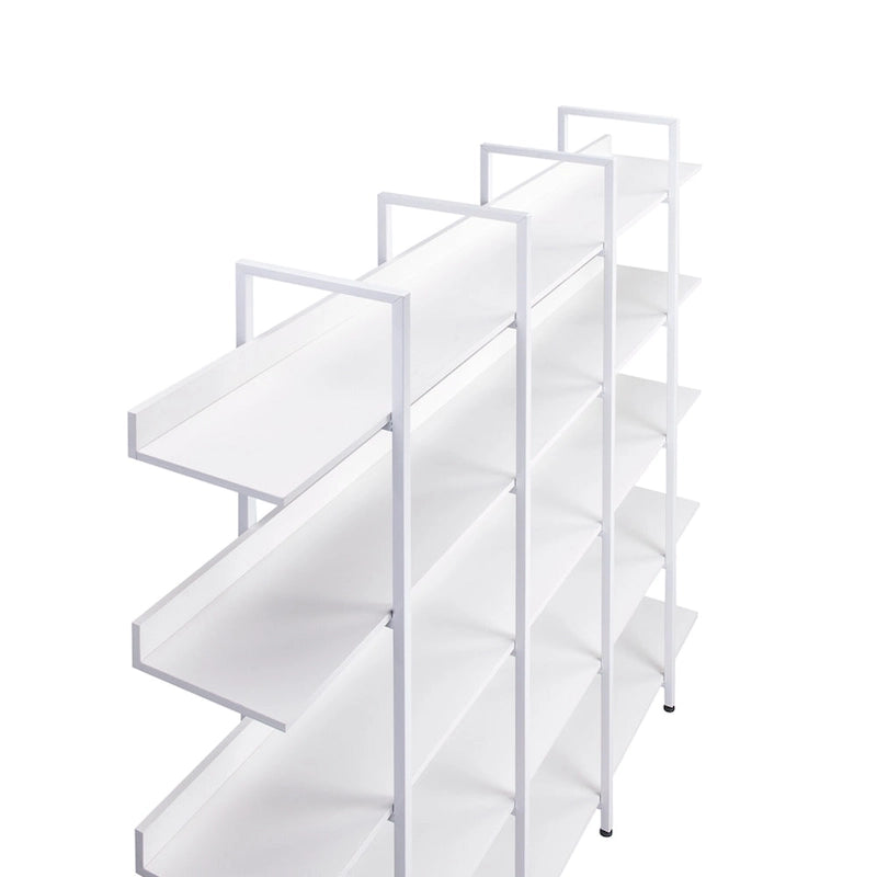 Étagère ouverte à 5 niveaux, style industriel, plusieurs coloris, MDF et acier