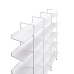 Étagère ouverte à 5 niveaux, style industriel, plusieurs coloris, MDF et acier