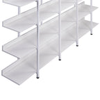 Étagère ouverte à 5 niveaux, style industriel, plusieurs coloris, MDF et acier