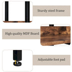 Étagère ouverte à 5 niveaux, style industriel, plusieurs coloris, MDF et acier